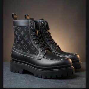Luxury Black Monogram Boots for Men